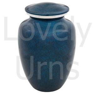 Urna de Metal Extra Grande Azul Medianoche con Diseño de Cielo Nocturno para Cenizas Humanas, Fabricación OEM ODM - Product Image 3