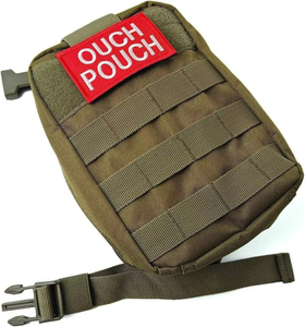 Parche Bordado Ouch Pouch de 3x2 Pulgadas, Aplique de Tela Rectangular Termoadhesivo para Bolsos - Product Image 5