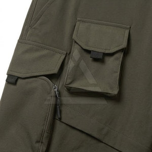 Men Streetwear Utility <b>Shorts</b> Functional Techwear Style With <b>Cargo</b> Pockets <b>Lightweight</b> Adjustable Waist And Relaxed Fit - Product Image 6