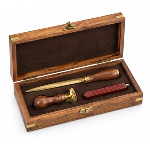 Ensemble de présentation de sceaux de cire en bois de manguier en gros |   Cadeau de bureau de luxe |   Aqdus Saleem - Product Image 1