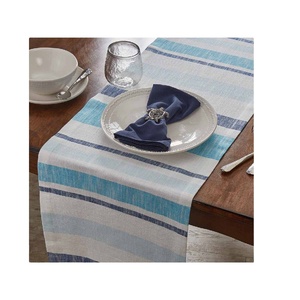 Luxury Embroidered Cotton Table <b>Runner</b> - Modern Style Handcrafted Dresser Scarf - Chic Decorative Linen for Wedding & Banquet - Product Image 3