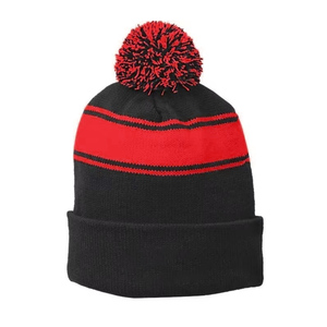 Gorro de Invierno de Punto Unisex Personalizado al por Mayor con Pompón |   Gorra Deportiva COSH SPORTS de Acrílico con Puño Elástico y Rayas Cálidas - Product Image 6