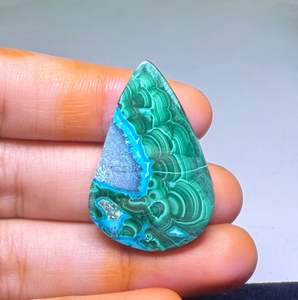 Crisocola Natural al por Mayor, Gema de Malaquita de Alta Calidad, Corte Ovalado para Joyería, Verde, Tamaños Variados - Product Image 3