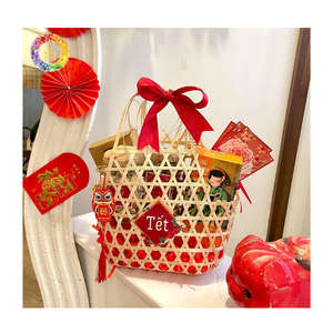 Boîte de rangement en bambou naturel tressé pour cadeaux, thé, souvenirs, bijoux, accessoires et décoration rustique – Vente en gros - Product Image 5