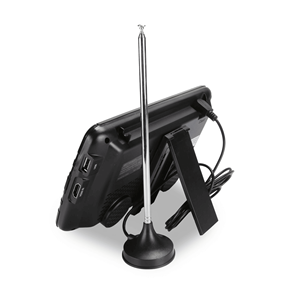 Téléviseur portable noir de 7 pouces et lecteur multimédia numérique avec batterie intégrée et cordon d'alimentation pour voiture - Product Image 5