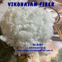 Fibre discontinue 100% polyester 15D HCS Vikohasan certifiée OEKO-TEX, matériau de rembourrage creux recyclable pour oreillers et voitures
