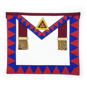 Compre delantal masónico Royal Arch Grand Chapter con bordado de hilo metálico de primera calidad del Reino Unido, regalia masónica personalizada para logia, precio económico, OEM personalizado - Product Image 2