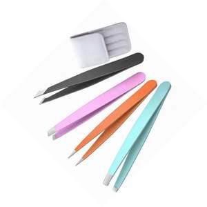 Ensemble de pinces à épiler de luxe avec étui, kit d'épilation multi-pièces en acier inoxydable, outils de toilettage de précision, pinces à épiler - Product Image 6