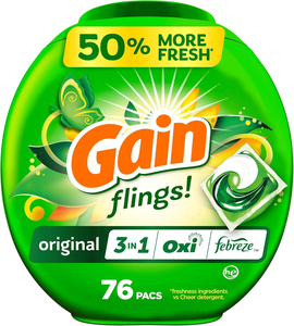 Lessives concentrées Gain Flings, 76 unités, parfum original, avec protection anti-odeurs - Product Image 5