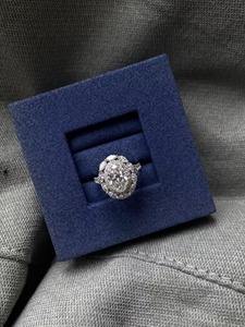 แหวนเพชรทรงรี 2 กะรัต เพาะเลี้ยงในห้องปฏิบัติการ ระดับความสะอาด E VVS1 ทองคำขาว 14K ดีไซน์วงแหวนแบบ Halo Split Shank Cathedral สำหรับผู้หญิง - Product Image 6