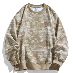 Sweat-shirt classique pour homme en coton mélangé avec manches rayées, col rond, parfait pour le sport et les tenues décontractées. - Product Image 1