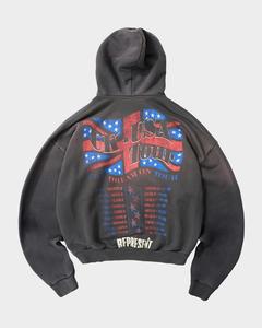 Sweat-shirt à capuche graphique pour homme en molleton de coton avec impression personnalisée effet délavé, style streetwear, fabricant, fournisseur, OEM - Product Image 6