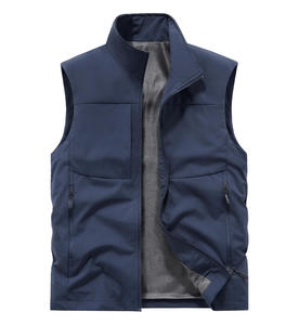 Gilet en polaire ajusté pour homme avec logo personnalisé, fermeture éclair intégrale, sans manches, pour la chasse et les activités de plein air, tailles 2XL 3XL 4XL 5XL L - Product Image 2