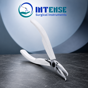 Pince à bijoux professionnelle à bec courbé en acier inoxydable, outil de pliage de fil avec poignée ergonomique - Product Image 5