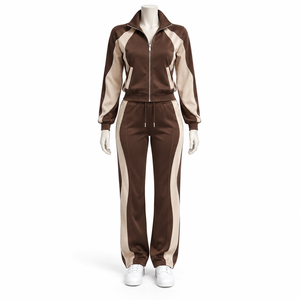 Embroidery Hot <b>Sale</b> Print Fit 2pcs Quick Dry Tracksuit Sets Hot Selling Women's Long Sleeve Fleece <b>Track</b> <b>Suit</b> Set Custom Logo - Product Image 1