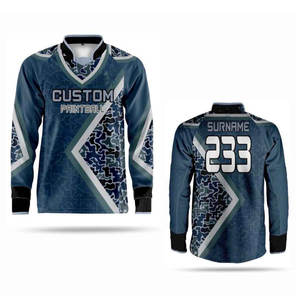 Camisetas de Paintball de Algodón Transpirable de Alto Rendimiento con Estampado Personalizado, Acolchado Protector, Secado Rápido y Absorción de Humedad para Exteriores - Product Image 4