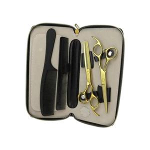 Ensemble de ciseaux de coiffure professionnels avec peignes, lame en acier inoxydable, manche long, pour droitiers, pour usage en salon - Product Image 5