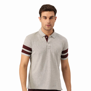 T-shirts polo pour hommes OEM 2024 en gros à séchage rapide en coton à manches courtes vêtements de sport avec logo personnalisé vêtements de fitness et image de marque - Product Image 4