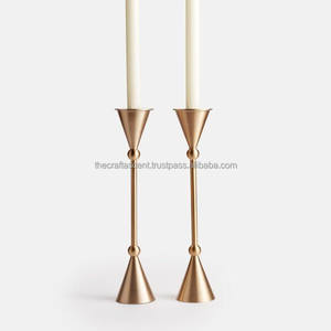 Supports de bougies en laiton doré de luxe en gros, décoration d'intérieur, porte-bougies de Noël faits à la main sur mesure pour la maison et le jardin, logo personnalisé - Product Image 2