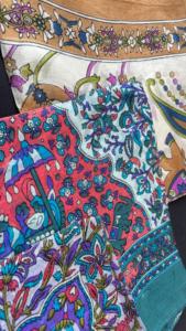 Pañuelos Transpirables de Seda 100% con Estampado Digital, 100x100 cm, Cuadrados de Lujo, Satén/Lona, Estampado Floral, Accesorios de Moda para Mujer - Product Image 2