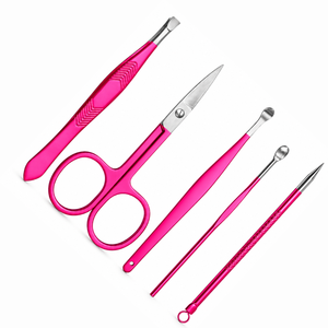 Juego de 5 Herramientas de Manicura Profesionales de Acero Inoxidable MANAN INSTRUMENTS con Cortaúñas 5 en 1, Estuche Portátil a Color - Product Image 4