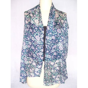 Chal Largo de Seda 100% Pura para Mujer, Bufanda con Estampado Floral de Doble Cara, Seda Genuina con Diseño Floral, Elegante para Damas - Product Image 1
