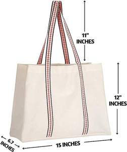 Wholesale Special Fashion <b>Canvas</b> <b>Tote</b> Bag for Women with Pocket Cute Shopping Grocery Reusable Cotton Bags Wholesale - Product Image 5