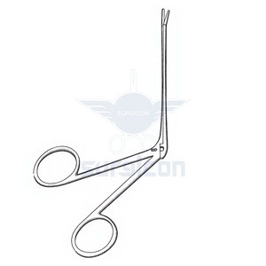  Pinzas para Polipos de Oído con Eje de 14 cm (5-1/2 Pulgadas) y 1:2 Dientes, Instrumento Quirúrgico ORL de Acero Inoxidable para Polipos de Oído - Product Image 3