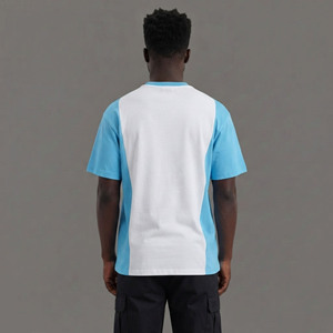 Camisetas de Hombre Modernas y Holgadas, Ecológicas, Estilo Hip Hop, con Logotipo Personalizado Impreso en DTF, Cuello Redondo, Manga Corta, 100% Algodón, Color Sólido, 180 - Product Image 5