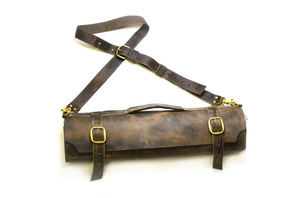 Estuche Portaherramientas de Cuero Genuino, Enrollable, Plegable, Multiusos, Estuche para Cuchillos Clásico, Ecológico, Ligero, para Viaje - Product Image 2