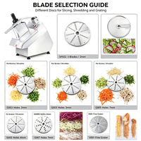 Machine à couper les légumes électrique, robot culinaire multifonction, trancheuse à légumes, coupe-légumes commercial