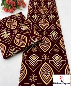Tissu Premium Double Face Occultant Imprimé Wax Africain 100% Polyester pour Robe Ankara, Imperméable et Résistant aux Déchirures - Product Image 1