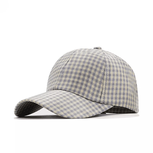 Casquette de baseball unisexe en denim à motif Argyle, fermeture magnétique réglable, 6 panneaux, effet délavé, chapeau décontracté d'hiver, taille adulte - Product Image 3