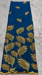 Tela de voile de algodón peinado de alta calidad, transpirable, bordada, tradicional, multicolor, túnica sudanesa para mujer, lafaya. - Product Image 4