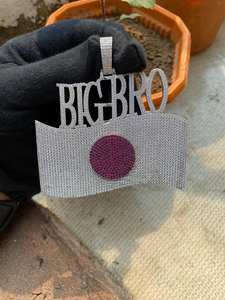 Colgante de Letra Personalizado Hip Hop Big Bro con Moissanita, Chapado en Plata de Ley 925, para Joyería Fina, Colgantes y Dijes - Product Image 2