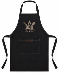 Delantal de Barbacoa Personalizado con Logotipo para Hombre, Delantal de Cocina Resistente de Lona, Delantal de Chef Ajustable y Personalizado con Bolsillo Frontal - Product Image 1