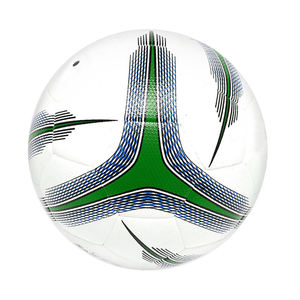 Ballon de football professionnel personnalisé pour club, en PVC/PU/TPU, imprimé à rayures colorées avec votre logo, pour entraînement et matchs sportifs en extérieur - Product Image 3