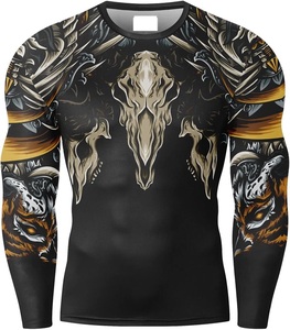 Camiseta de Compresión Sublimada Personalizada - Camiseta de Manga Larga para Entrenamiento de BJJ para Hombre - Product Image 6