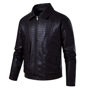 Premium Python Pattern <b>Leather</b> <b>Jacket</b> Men Genuine Cowhide Biker Fashion OEM ODM Factory Sample Service Available Plus - Product Image 6