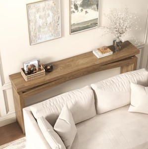 Mesa Consola Moderna de Madera Maciza con Base de Trípode, Almacenamiento para Entrada, Pasillo, Sala de Estar - Product Image 2