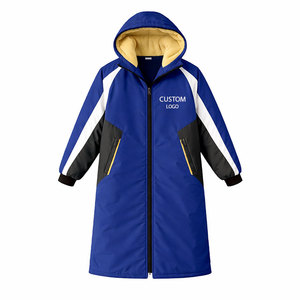 High Quality Professional Swim Parka Jacket Waterproof Warm Hooded Changing Coat for Swimming Teams Training Use - Product Image 2