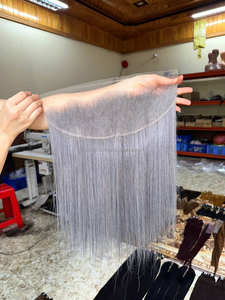 Precio al por mayor, cabello humano virgen vietnamita crudo recto de hueso de Color gris, paquetes de cabello humano sin procesar, trama Genius con cierre de encaje - Product Image 5