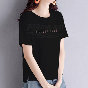 Camiseta Casual de Hip Hop para Mujer, Personalizada, Holgada, 100% Algodón Tejido, Anti-Pilling, Ecológica, Transpirable, 180g, con Logotipo Estampado - Product Image 6