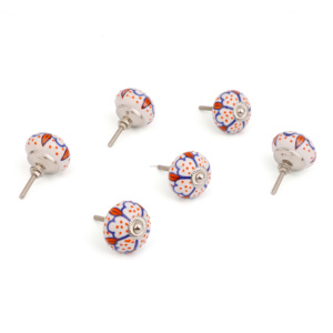 Pomo de Cerámica Azul y Blanco Hecho a Mano con Diseño Floral para Cajones, Tirador de 128mm y 96mm para Cocina, Cómoda, Armario y Muebles - Product Image 4