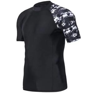 Camiseta Deportiva de Manga Larga para Hombre, Negra y Amarilla, con Protección UV, de Secado Rápido, para Entrenamiento, Surf, Gimnasio, MMA, Deportes Acuáticos, Compresión y Protección Contra Rozaduras - Product Image 2