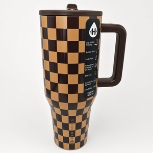 Gobelet isotherme pour voiture de grande capacité (32 oz et 40 oz) avec poignée, couvercle hermétique anti-fuite, tasse isolée sous vide - Product Image 3