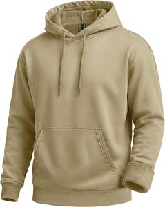 Sweat-shirt à capuche surdimensionné pour homme en molleton de coton, à manches longues, avec poche kangourou et cordon de serrage, style streetwear décontracté - Product Image 1