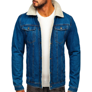 Vestes en jean pour hommes en gros, couleur unie personnalisée, col montant, respirantes, imperméables, fabriquées au Pakistan - Product Image 1
