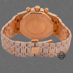 Montre de luxe pour homme, mouvement à quartz, sertie de diamants Moissanite, mouvement ETA, boîtier en acier inoxydable, cadran en verre, 41 mm - Product Image 4