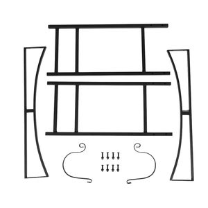 Porte-bûches en fer forgé de 33 pouces, élégant support de rangement pour bois de chauffage pour cheminées, ensembles et accessoires de cheminée XH - Product Image 5